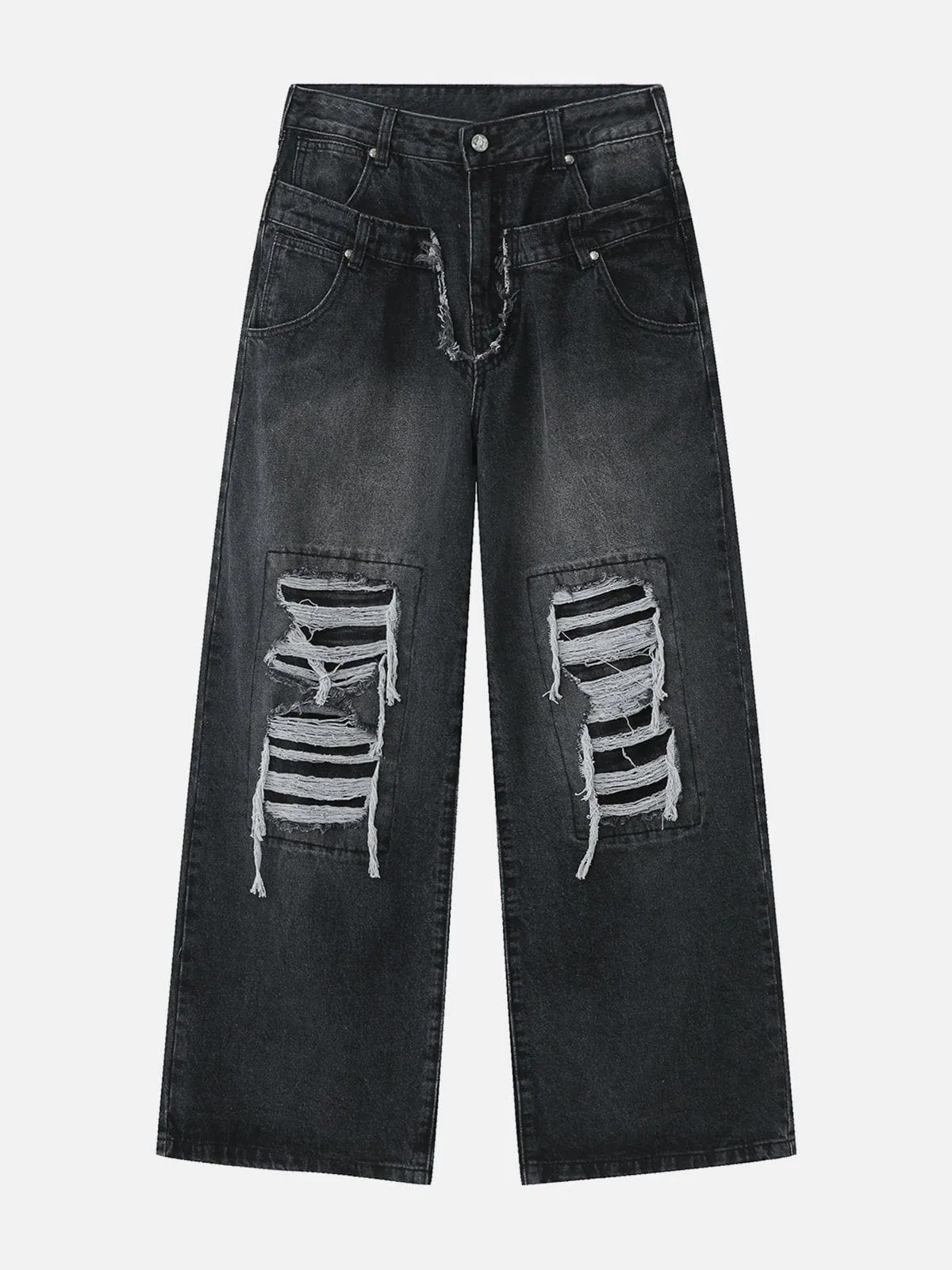AlanBalen® - Broken Holes Jeans