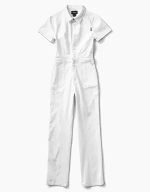 Atwyld Womens Mechanic Style White Overalls, L