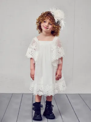 Baptism dress boho with lace - THOMAIS