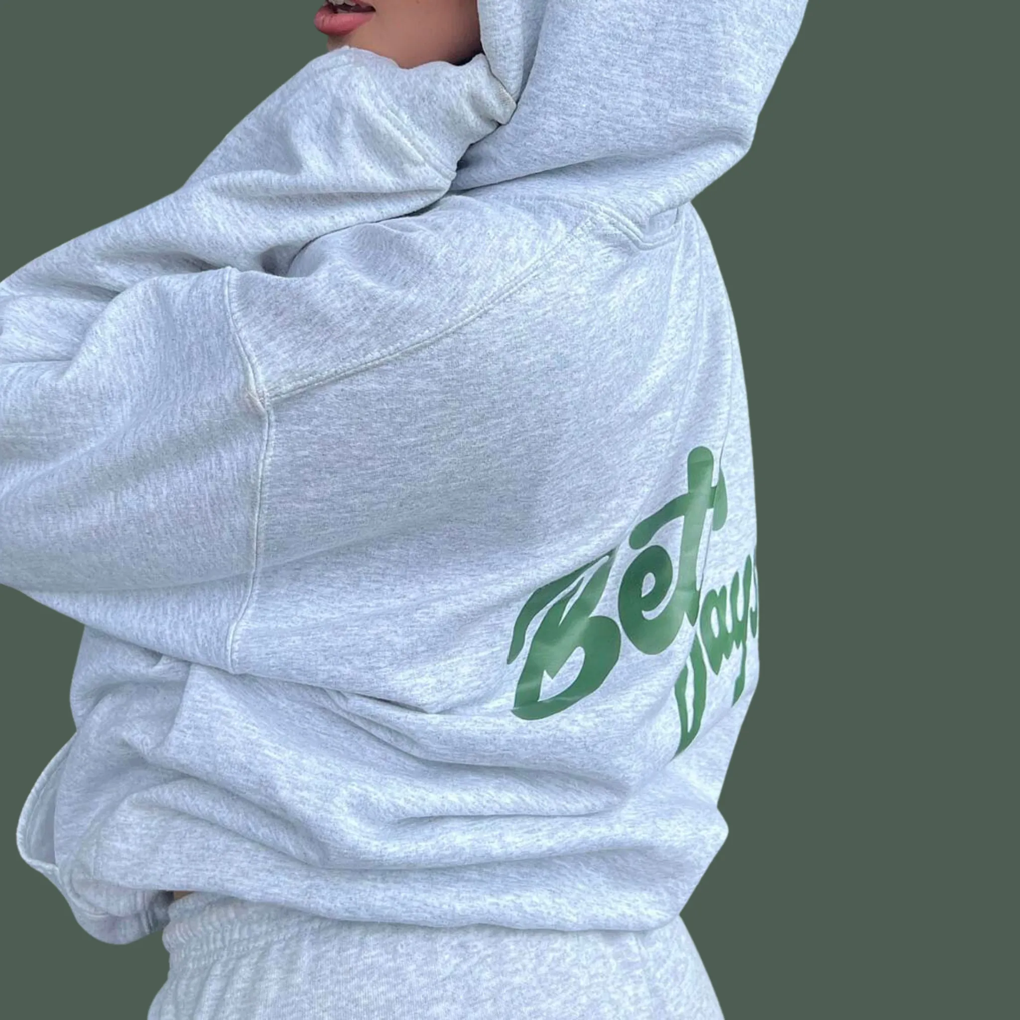 BETTER DAYS HOODIE (tryck bak) - GRÅ