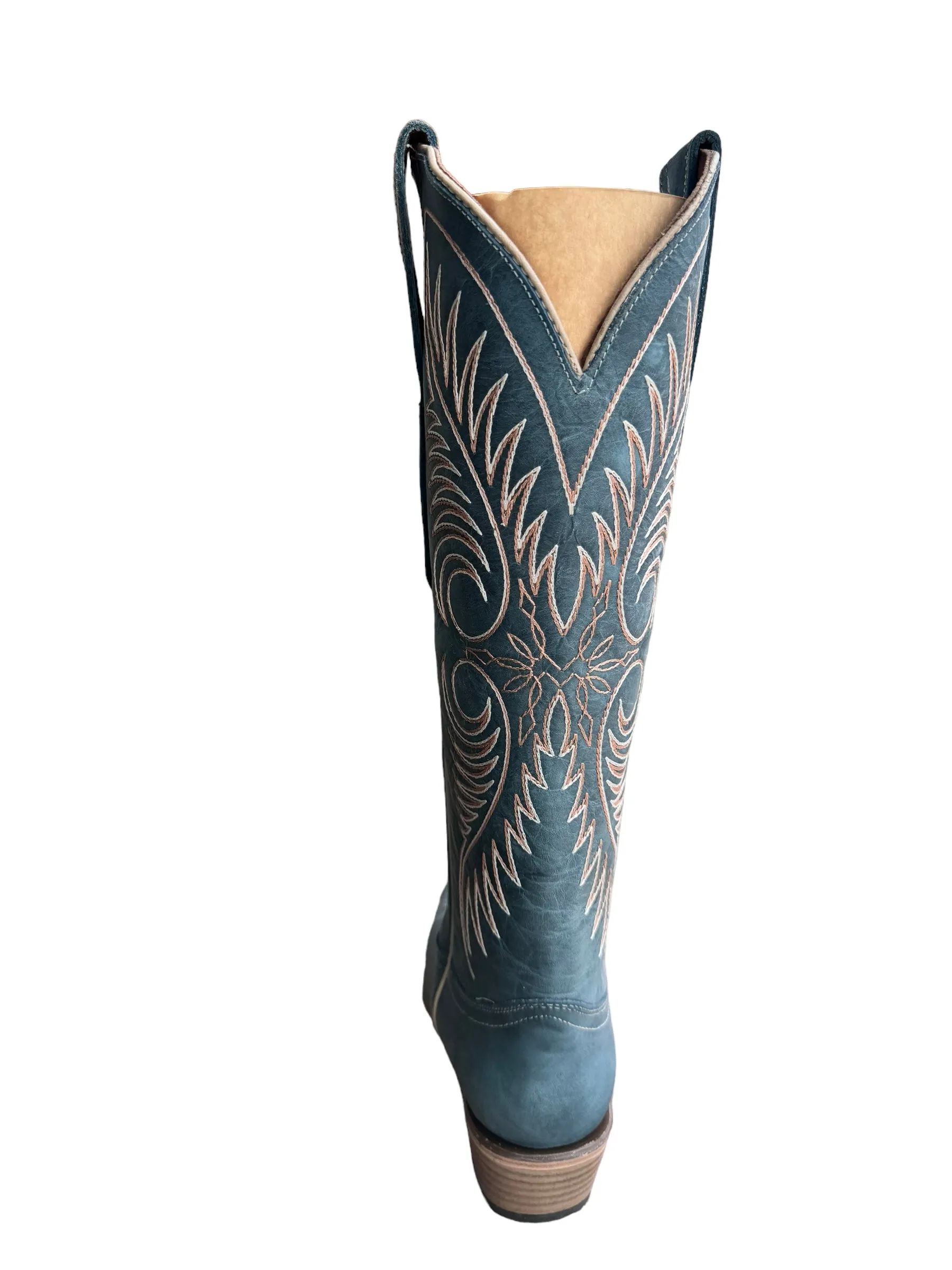 Dusty Blue Embroidered Circle G Cowgirl Boots