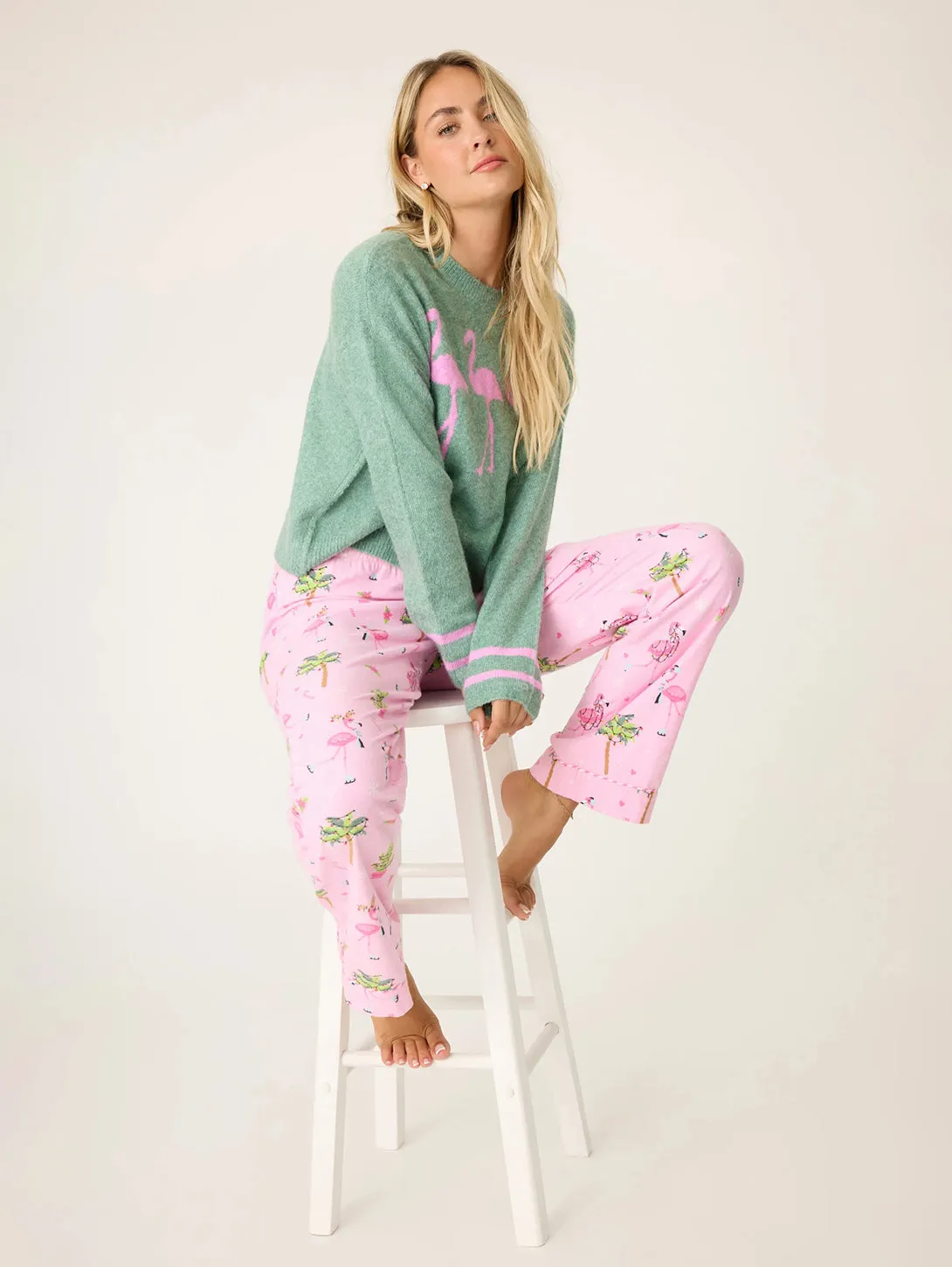 Flamingo Flannel Sweater - Olive
