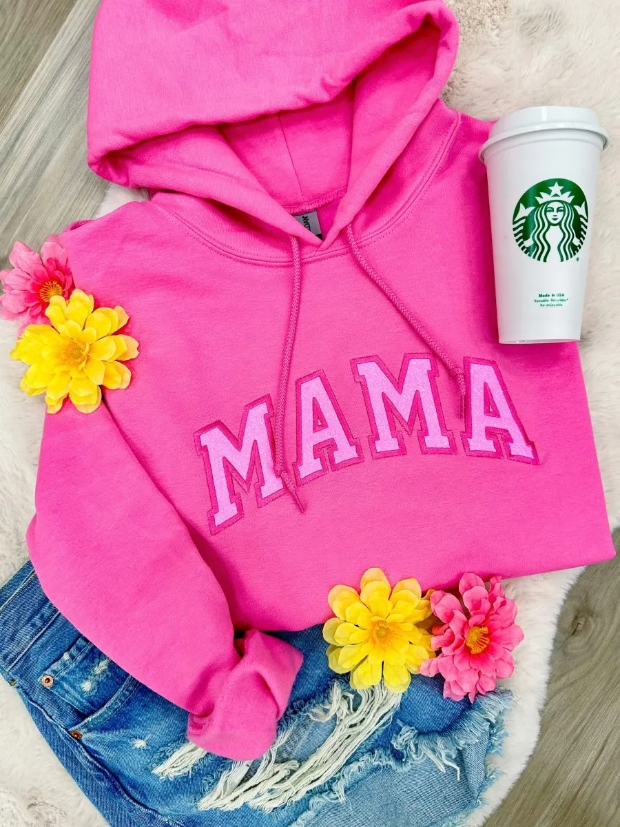 Glitter Embroidery ‘Mama’ Hoodie
