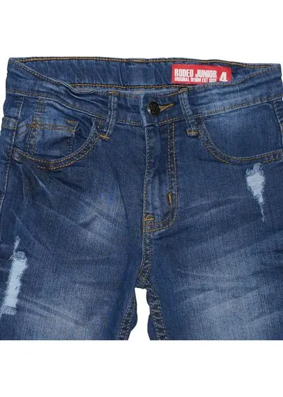 Jeans / Celana Pendek Anak Laki / Rodeo Junior / Blue Denim Ripped
