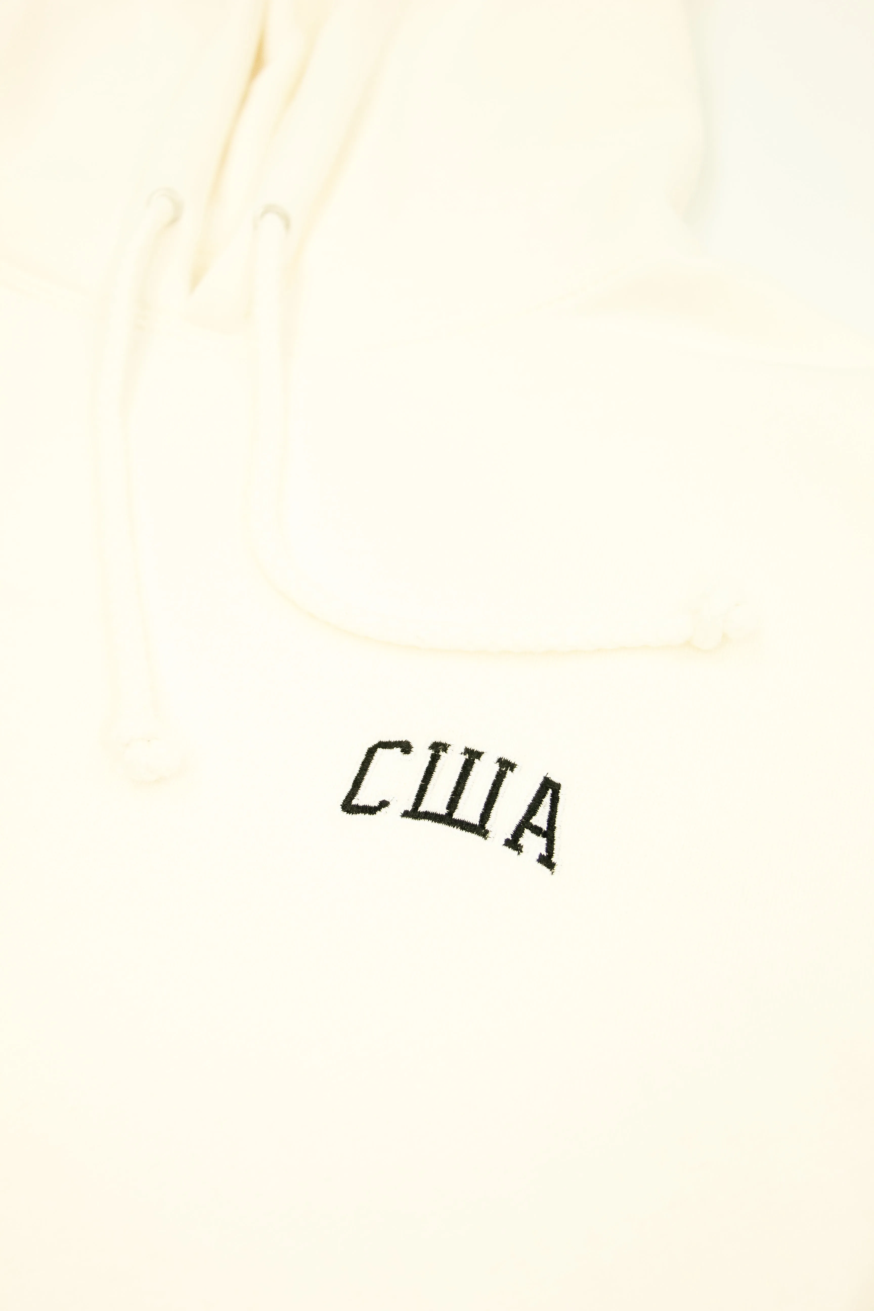 USA EMBROIDERED HOODIE BONE