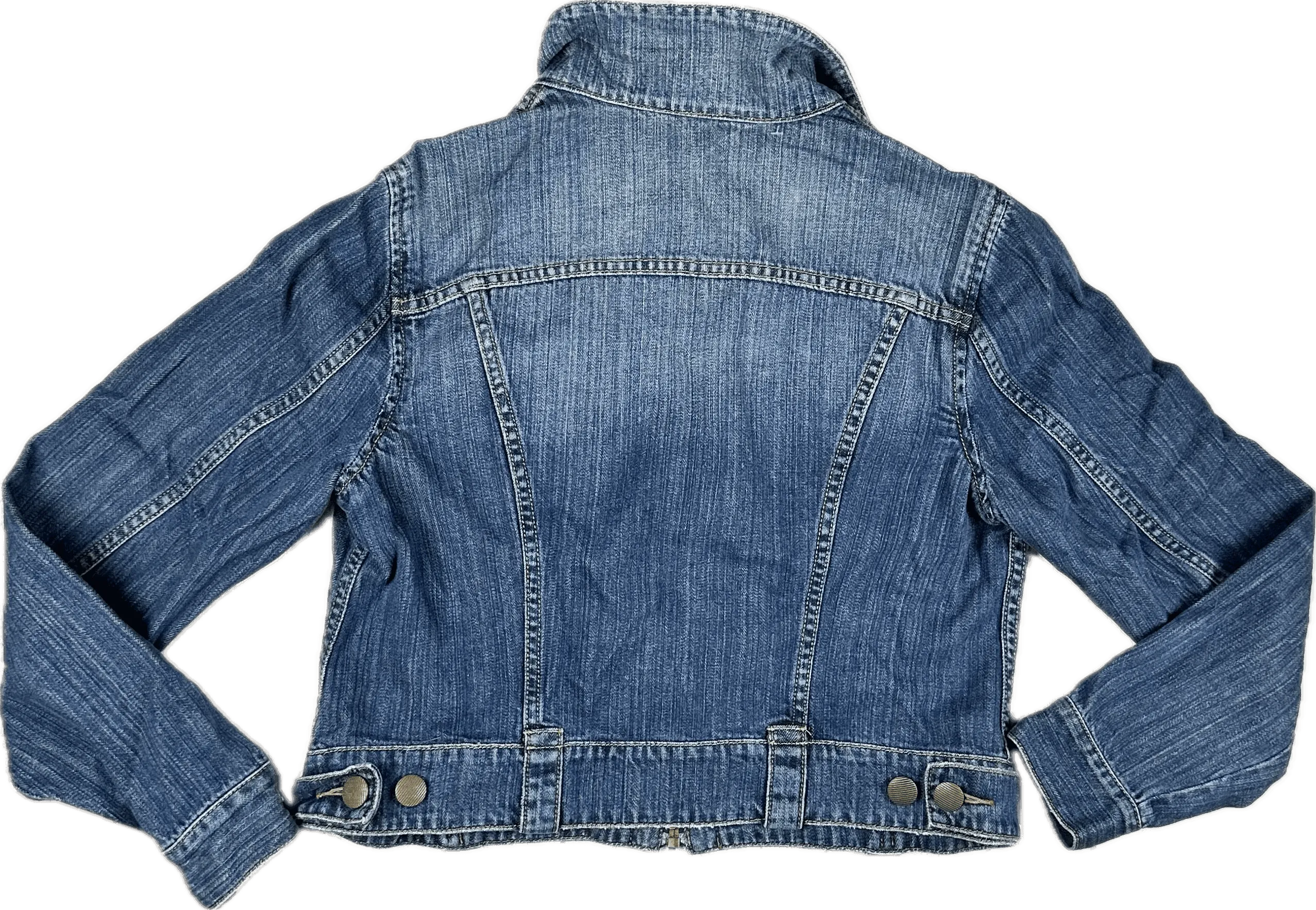 Vintage 90's Tattoo Print Denim Jean Jacket  - Size M